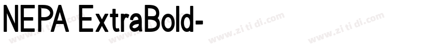 NEPA ExtraBold字体转换